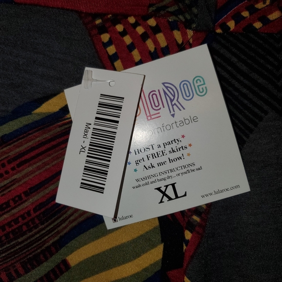 LuLaRoe XL maxi skirt fits up to plus size 2x NWT - Picture 6 of 6